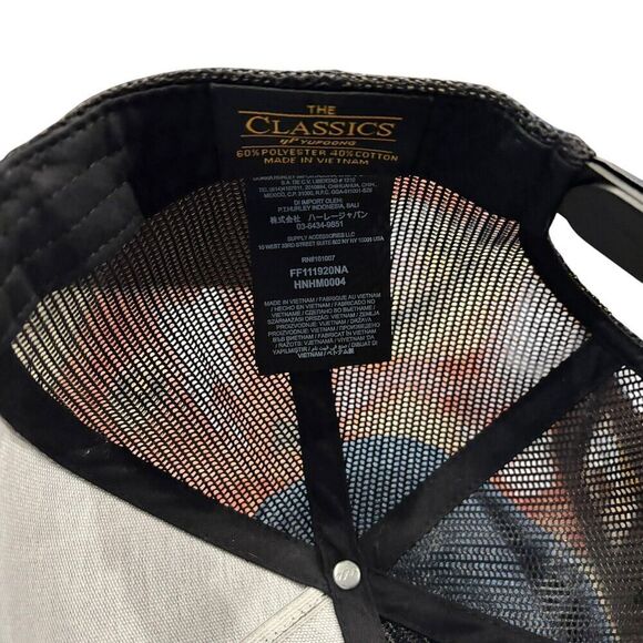 Hurley Icon Solid Flat Trucker Baseball Cap Black White Hat OSFA Black & White - Picture 5 of 5